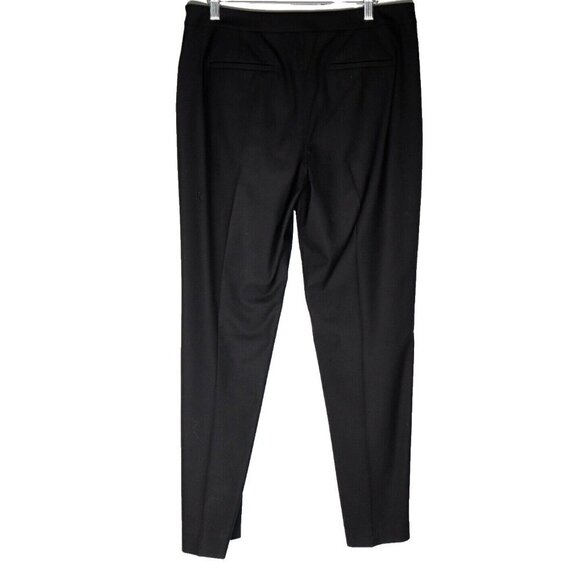 Kit and Ace Womens Size US8 Black Slim Fit Trouser Tapered Side-Zip Wool Pant - Picture 6 of 7